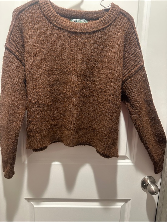 American Eagle Outfitters Sweaters - American Eagle Outfitters Chunky Brown Crewneck Sweater
